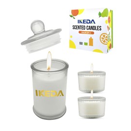 ikeda fragrance Scented Candles,3pcs Nature Aroma Home Aromatherapy Candles Gifts Set,80h Long Lasting Burn Time Soy Wax Candle for Bar, Birthday, Valentine, Christmas (Freesia)