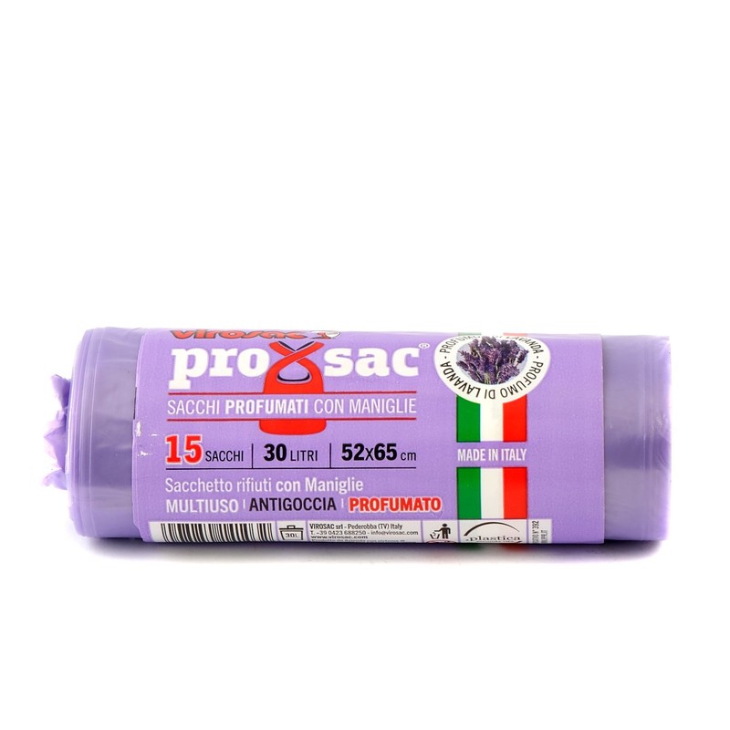 VIROSAC Pack of 15 Lavender Nylon Purple 52 x 0.1
