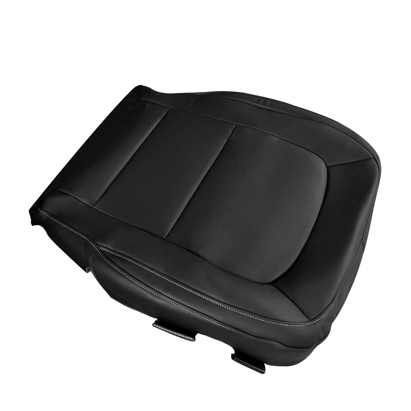 Zieichy Driver Side Bottom Replacment Leather Seat Cover Black