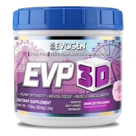 Suplemento en polvo Evogen Pre Entreno sabor grape cotton candy x 484g                                                                                