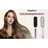 Blue Hair Straightener Brush Negative Ionic with 9 Temp Settings,