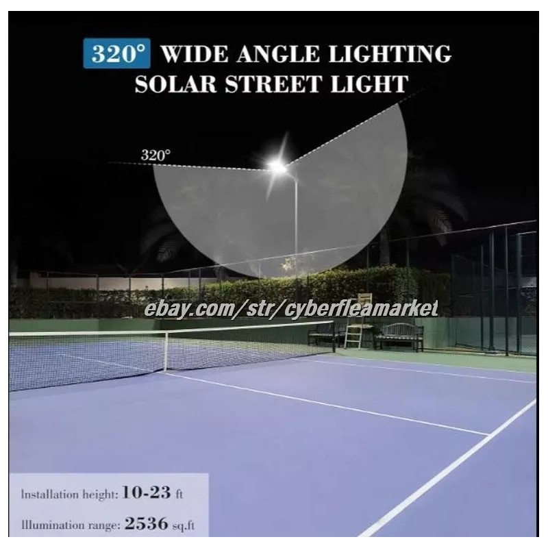 Bright 1200w 8kW Commercial Solar Street Light Outdoor Dusk to