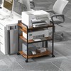 Livofloral 3 Tier Large Printer Stand with Wheels, 25.2 x