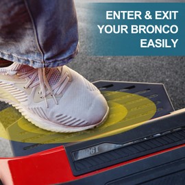 KSaAuto Compatible with 2021 2022 2023 2024 Ford Bronco 2/4 Door Side Steps for Ford Bronco Accessories Side Steps Add on Factory Rock Rails