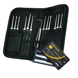Loboo Idea Credit Card Electronics, Tool Box, 7 Locks, Pick Set with Bag and Credit Card Promise