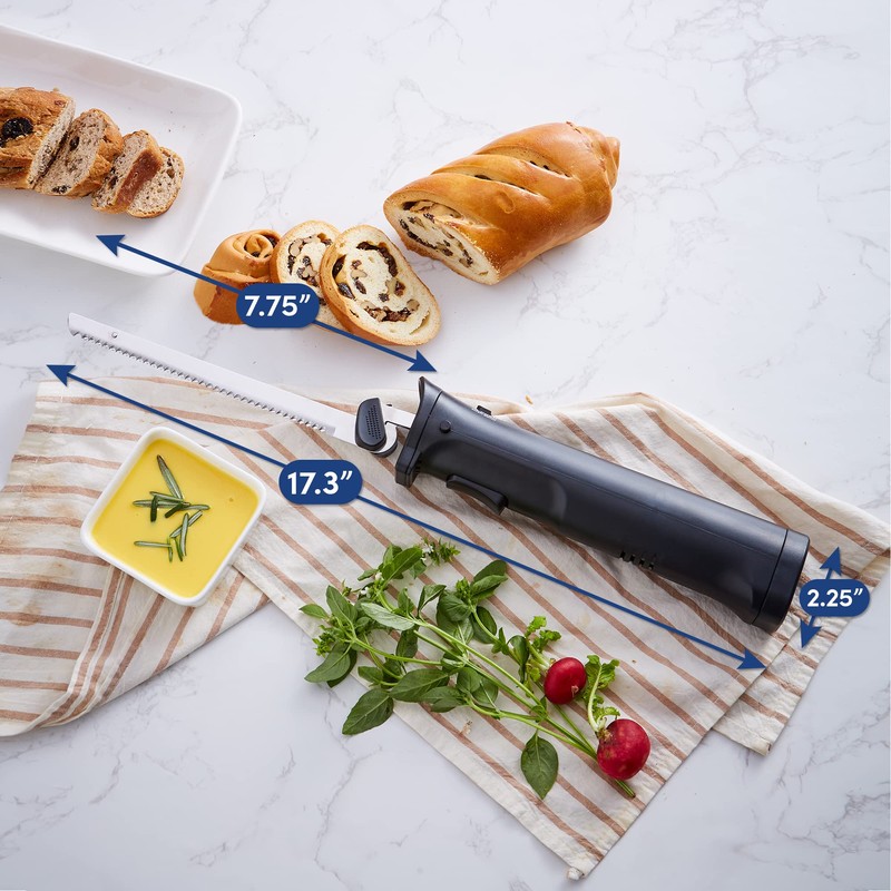 Elite Gourmet EK9810 Professional Cordless Rechargeable Easy-Slice Electric Knife with