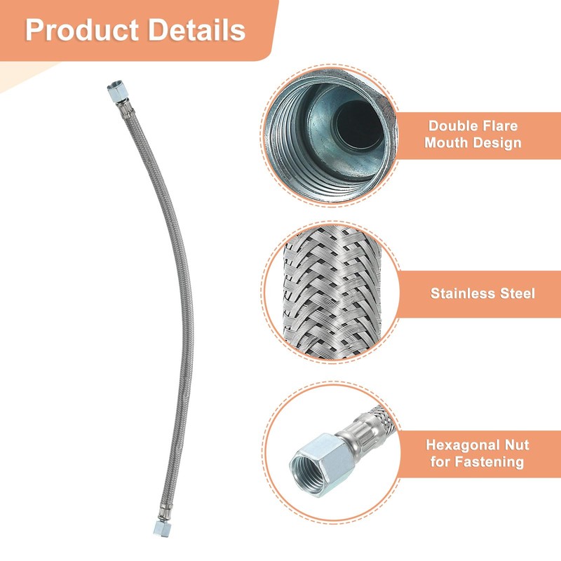 uxcell Air Compressor Exhaust Tube, 5/8" Thread Dia 31" Length