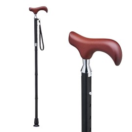 愛杖 ブラック ケイ・ホスピアE-201B折りたたみ【適用身長：約148cm～168cm】