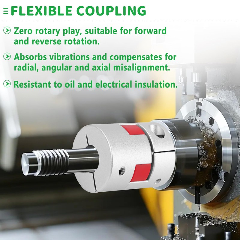 8mm to 12mm Aluminum Plum Flexible Shaft Coupling, D30 L35