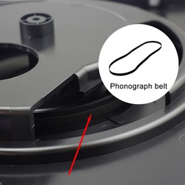 vgggrd Machine Belt, Rubber Record Belt, Compatible with Turntables, Replacement Strap for Phonographs, 20 cm