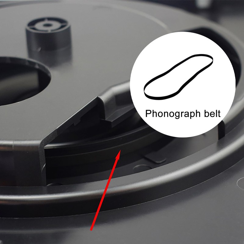 vgggrd Machine Belt, Rubber Record Belt, Compatible with Turntables, Replacement
