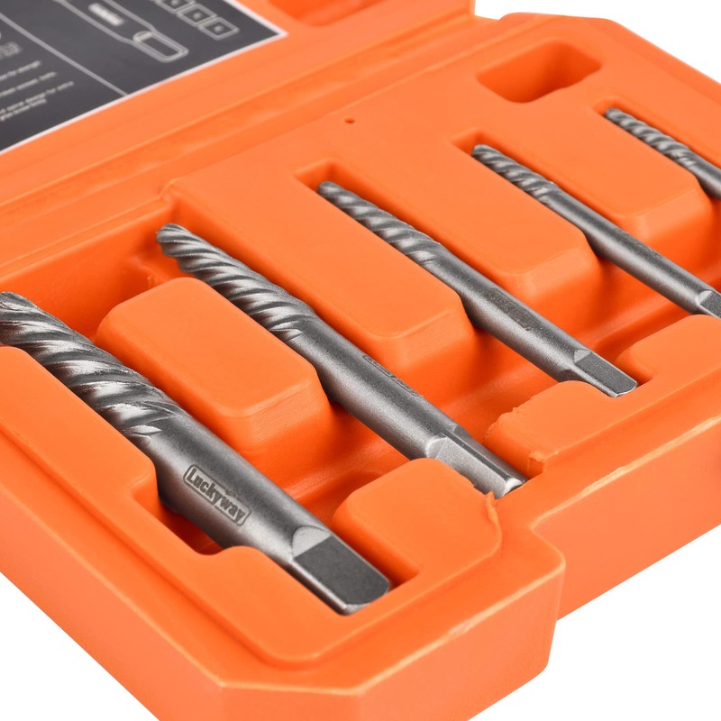 Luckyway 5-Piece Damaged Screw Extractor Set Damaged & Stripped Screw