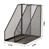 RHONZHAO 2 Set Desk Organizers, Metal Desk Magazine File Holder