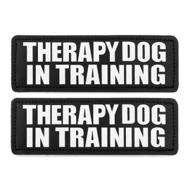 Service Dog in Training Patches, Hook Patches for Service Dog Vest - Service Dog, Emotional Support, in Training, Service Dog in Training, Therapy Dog in Training Patch