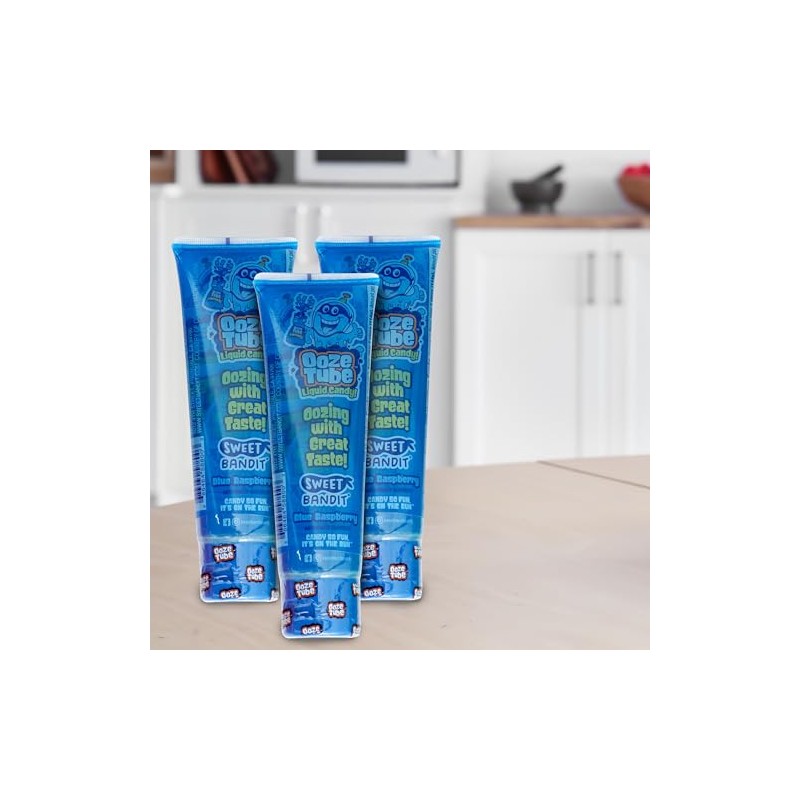 Ooze Tube Liquid Candy Blue Raspberry, 4 Ounce Each (Pack