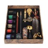 Feather Pen Set European Style British Retro Lacquer Stamp Dipped