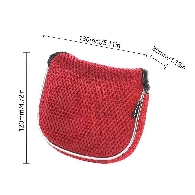Andux Golf Putter Cover Square Mesh Putter Headcover MT/TG14 (Red)