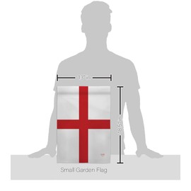 Breeze Decor England (St. George's Cross) Garden Flag Set with Stand Regional Nation International World Country Particular Area House Banner Small Yard Gift Double-Sided, Made in USA
