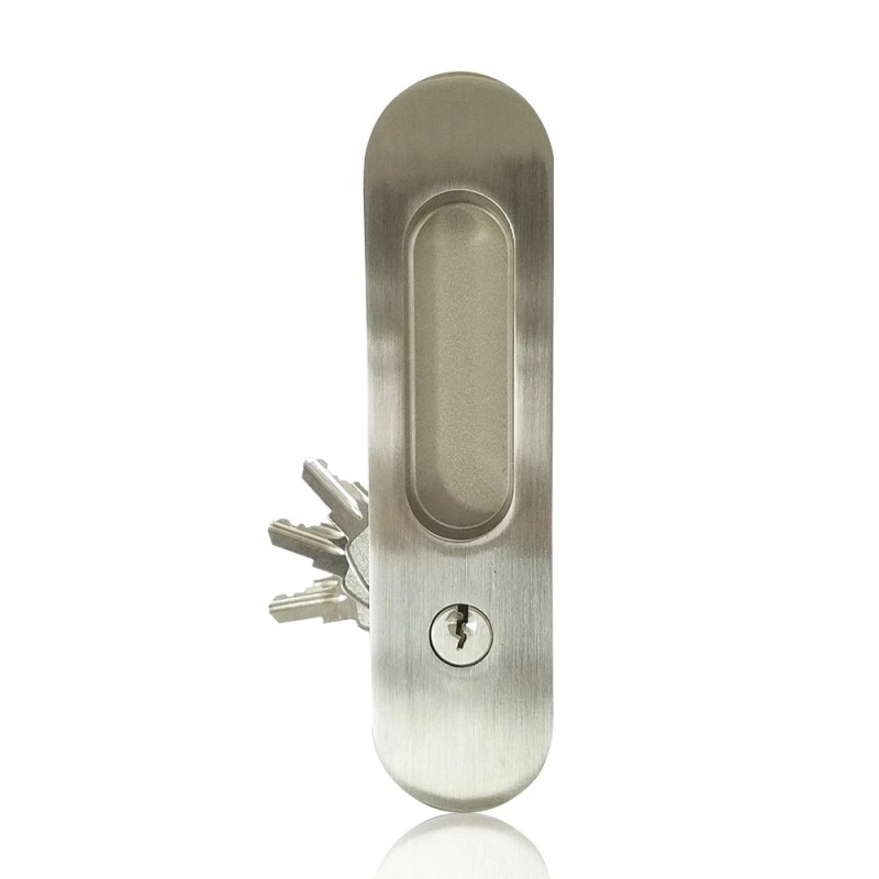 Ccjh Stainless Steel Oval Sliding Door Lock Sleek Security for