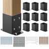 VEVOR 4x4 Post Bracket, 10PC Post Base Brackets, Inner Size