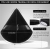 Pimoys 6Pcs Triangle Makeup Puff Set Velour Sponge Black