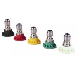 Hydraulax Pressure Washer Color Coded Degree Nozzle Kit with 3.5 Orifices & 5 Spray Angle Options 0°, 15°, 25°, 40°, and 65°