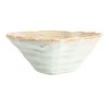 Creative Co-Op Oyster Shaped Stoneware Bowl, Blue