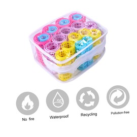 Minkissy 2sets Hair Rollers Clips No Heat for Hair Style Light Compact Multicolor 20pcs*2 Random Color