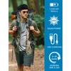 XKETA Solar Fan Hat for Men: 5.9" Wide Brim UPF