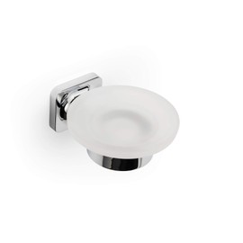 Croydex Flexi-Fix Easy to Fit Shoreditch Soap Dish and Holder with Zinc Alloy Construction, Chrome