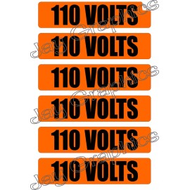 Unbranded 110 Volts Voltage & Conduit Markers | Stickers | Decals | Labels Electrical 6x