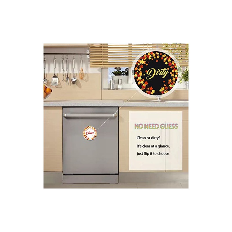 Dishwasher Magnet,Clean Dirty Sign Indicator- Double Sided Magnet with Magnetic