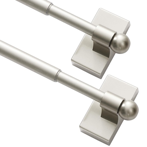 Turquoize Turquoize 2 Pack Magnetic Curtain Rods for Metal Doors