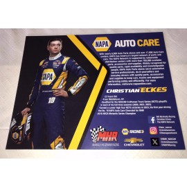 Nascar Truck Series Driver Christian Eckes #19 Auto Care Postcard 2024