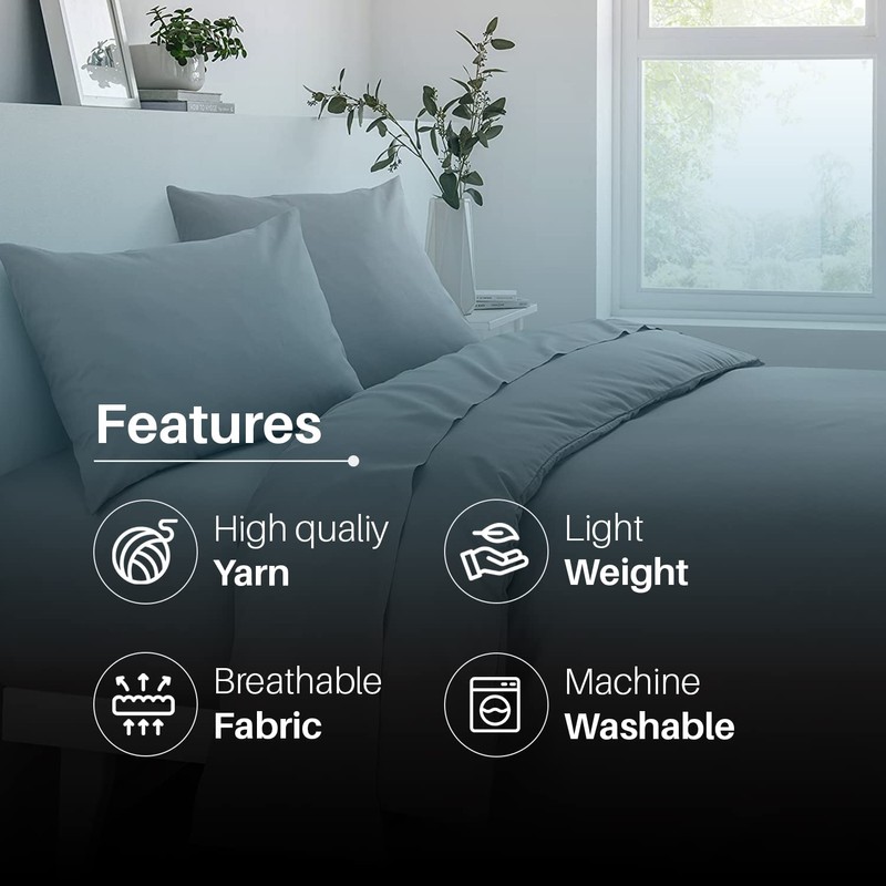 DTEX HOMES Fitted Sheet 100% Egyptian Cotton 30cm/25 Inch Extra