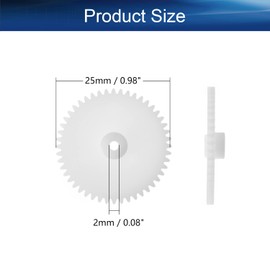 Bettomshin Plastic Gear 482A 0.5 Modulus Pulley Belt Shaft Robot RC Motor Hand DIY Mechanical Parts Kit White 30pcs
