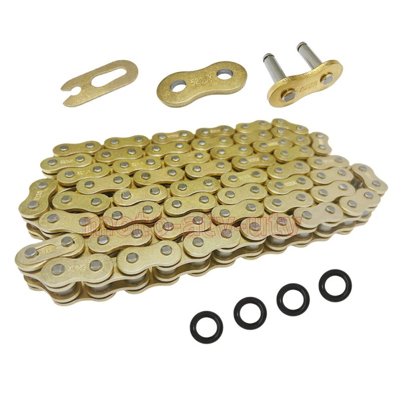 JINFANNIBI 520 X-Ring Chain with Connecting Master Link for Kawasaki