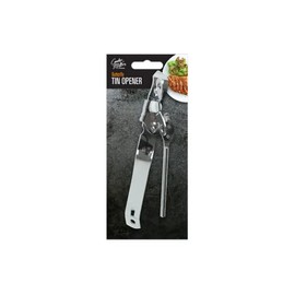 Silver Stainless Steel Tin Opener (17cm x 4.5cm x 3cm) 1 Piece - Easy-Grip & Classic Design, Essential Kitchen Tool for Everyday Use