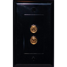 Unique Products Online Black Speaker Wall Plate 2 Post for 1 Speaker - Media Room Series