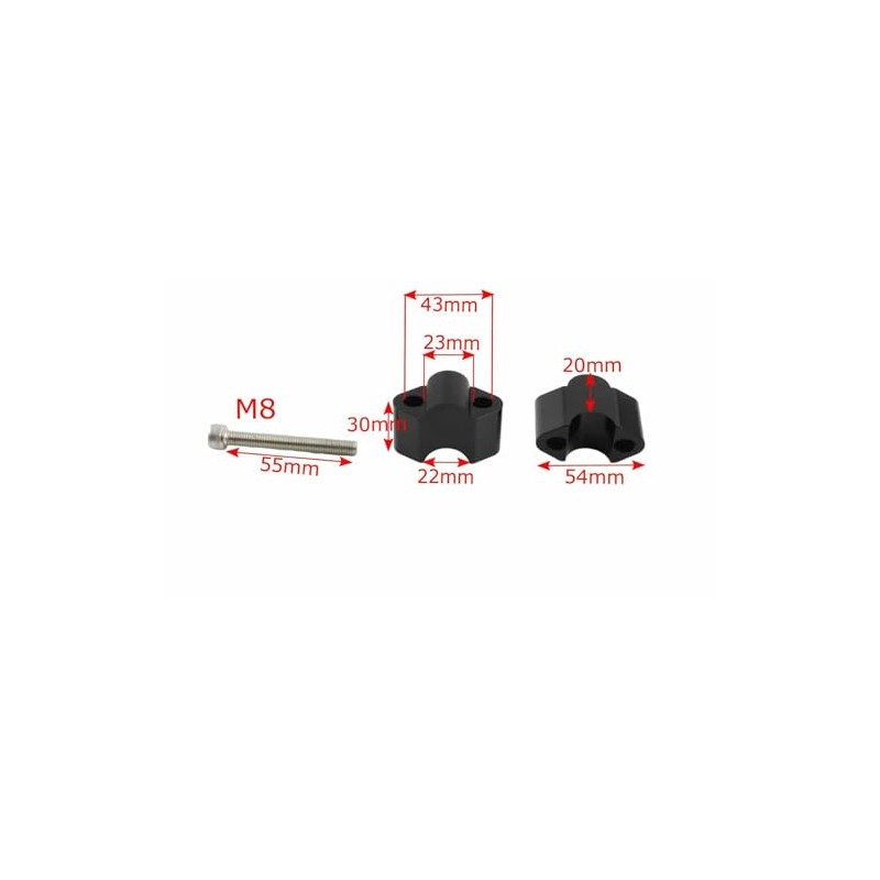 SEFIS Arc Motorcycle Handlebar Riser Motorcycle Handlebar Risers Handlebar Clamp