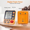 MOSTRUST Digital Dual Kitchen Timer, 3 Channels Countdown Triple Timer
