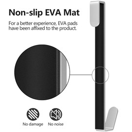 Chinpakden 3 Pack Shower Door Hooks, Over The Door Towel Hooks in Bathroom Frameless Glass Door, Shower Hooks for Hanging Robe Towel Loofahs, Silver.