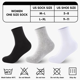 Womens Cotton Cushioned Ankle Socks, Athletic Quarter Socks Mini Crew Socks.