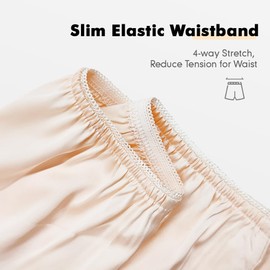 MANCYFIT Bloomers for Women Satin Pettipants for Under Dresses Culottes Slip 9" Inseam Half Slip Shorts Nude Large