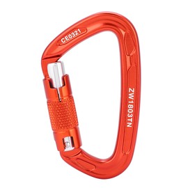 25KN Safety Lock D Buckle Outdoor Rock Climbing Rescue Carabiner Equipment (Orange)