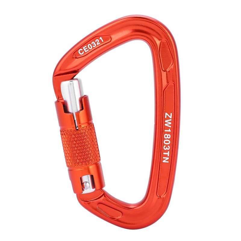 25KN Safety Lock D Buckle Outdoor Rock Climbing Rescue Carabiner