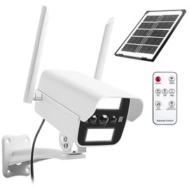 onovatpol Fake Camera with Motion Sensor Light&Doorbell, Fake Security Camera as Solar Street Light, Dummy Security Camera&Store Welcome Buzzer Monitor for Outdoor (Solar+Battery)