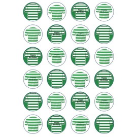 24 Rice/Wafer Paper Edible Cupcake Toppers (Football Team - Design A)