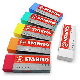 Stabilo „Legend & Legacy“ Kunststoff-Radiergummi-Set aus 6 Radiergummis – von jeder Farbe einer