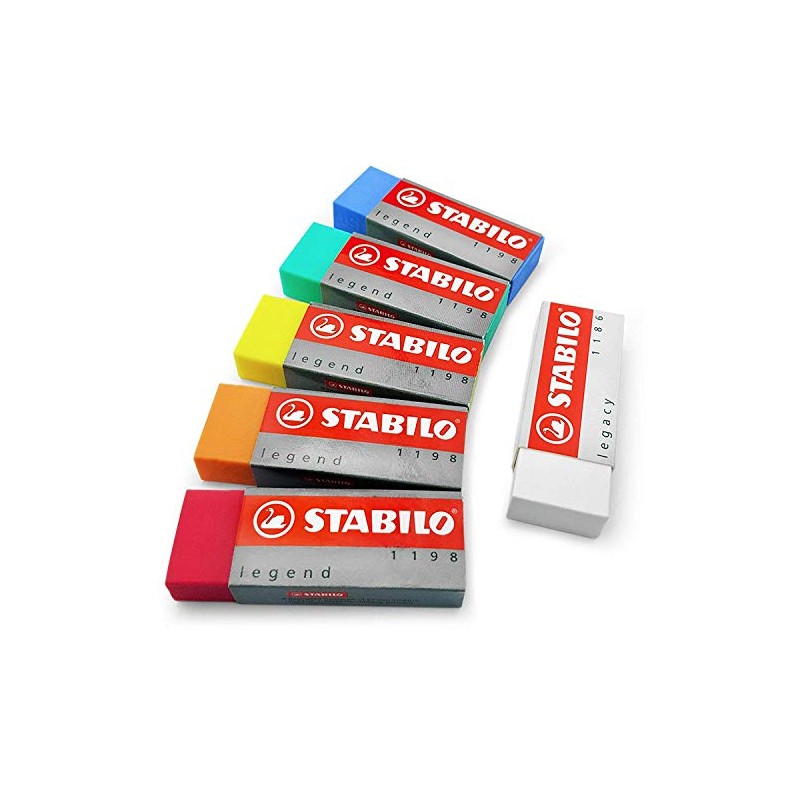 Stabilo „Legend & Legacy“ Kunststoff-Radiergummi-Set aus 6 Radiergummis – von